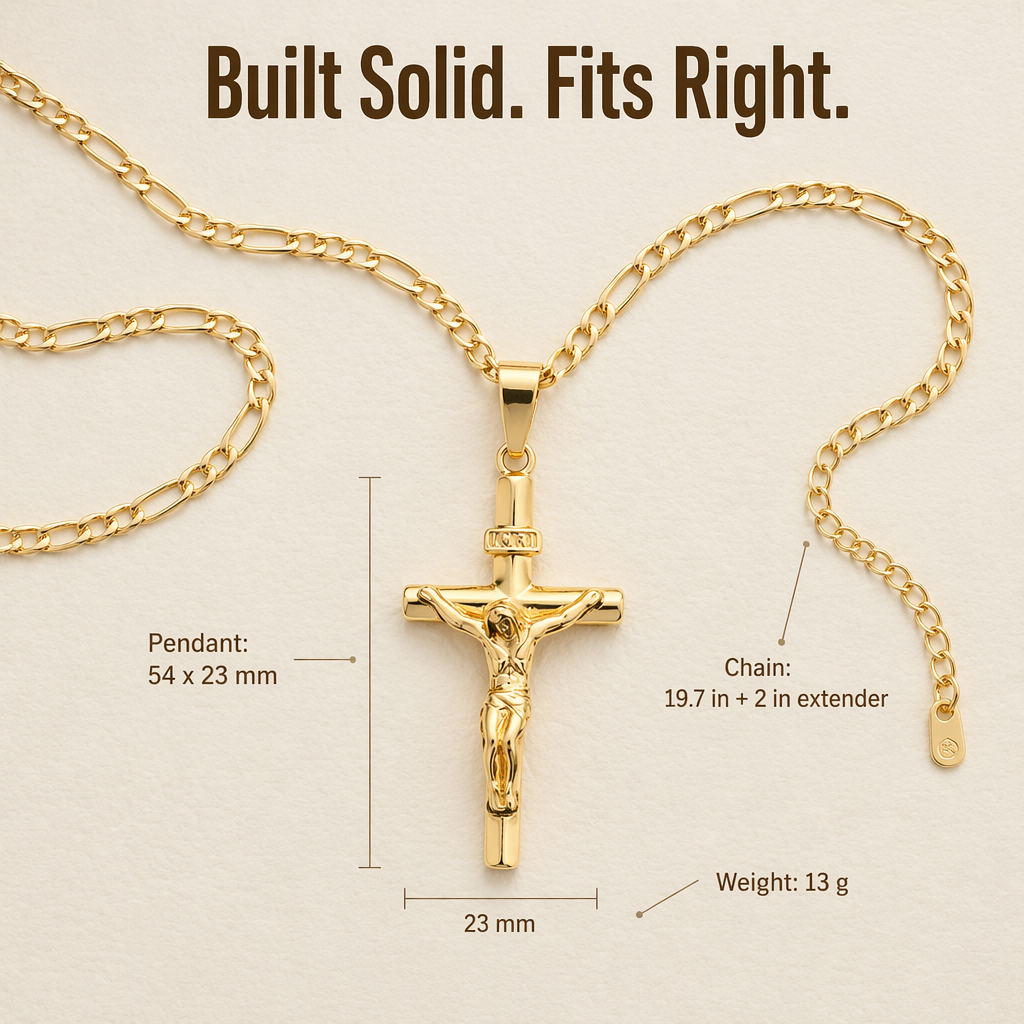 SolaraFaith — Wear a Crucifix That Won't Tarnish, Snap, or Turn Your Neck Green - Esilora