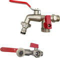 Stainless Steel Double Faucet with Two Outlets - Esilora