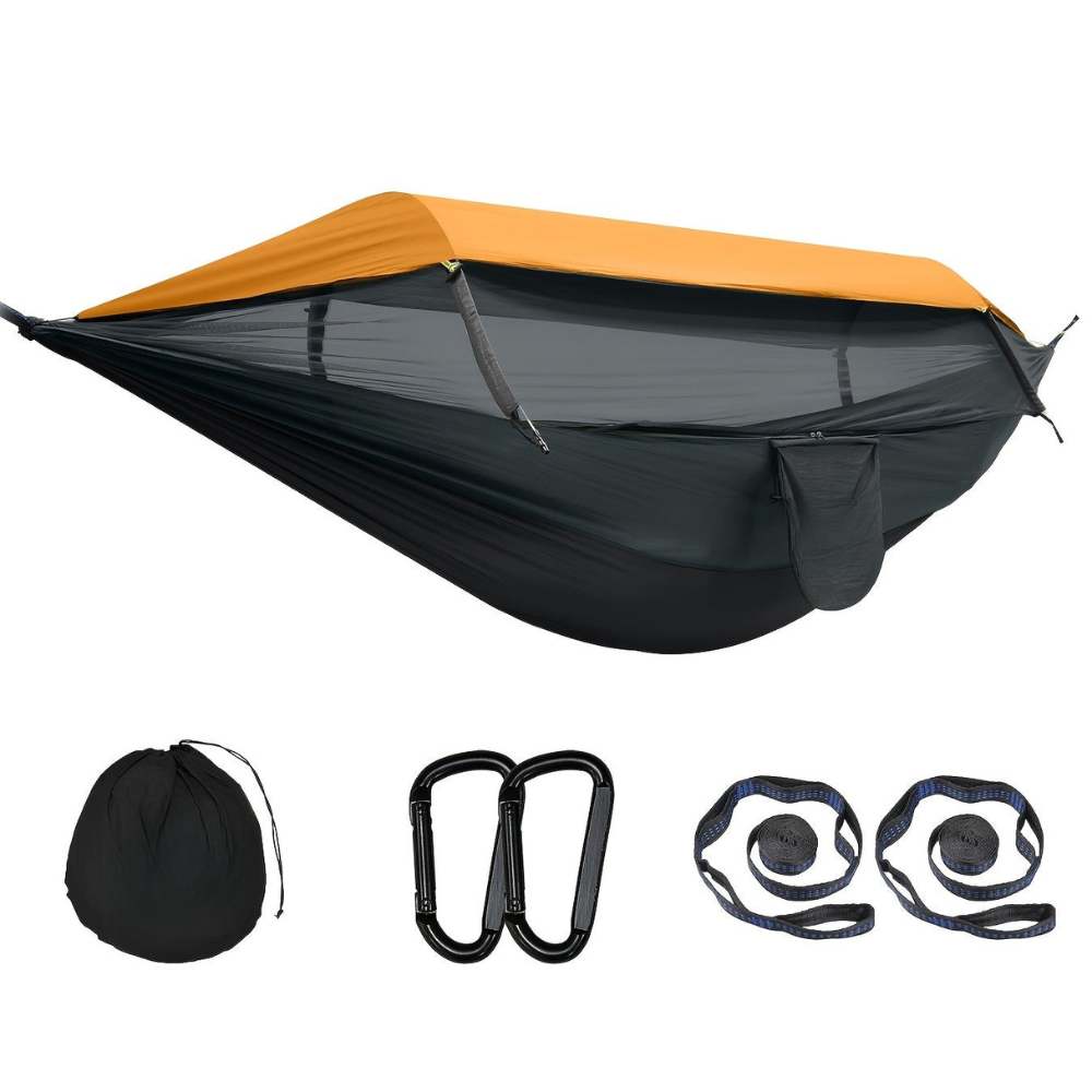 Camping Hammock with Mosquito Net and Sun Shelter