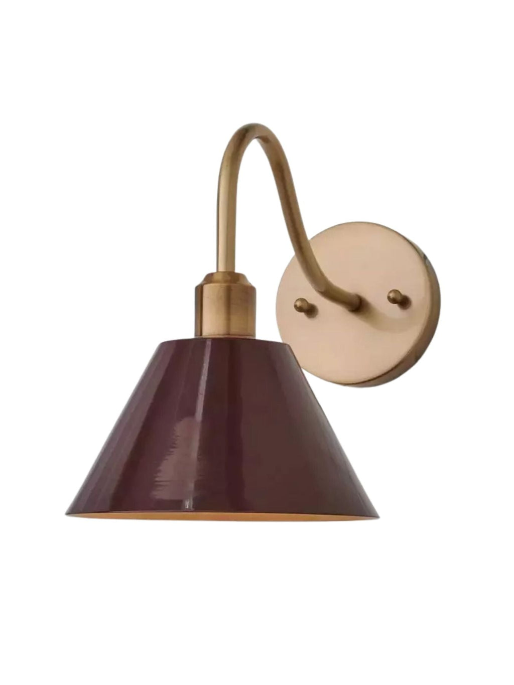 Industrielle, moderne konische Wandleuchte mit klarer Metall-Silhouette | Esilora