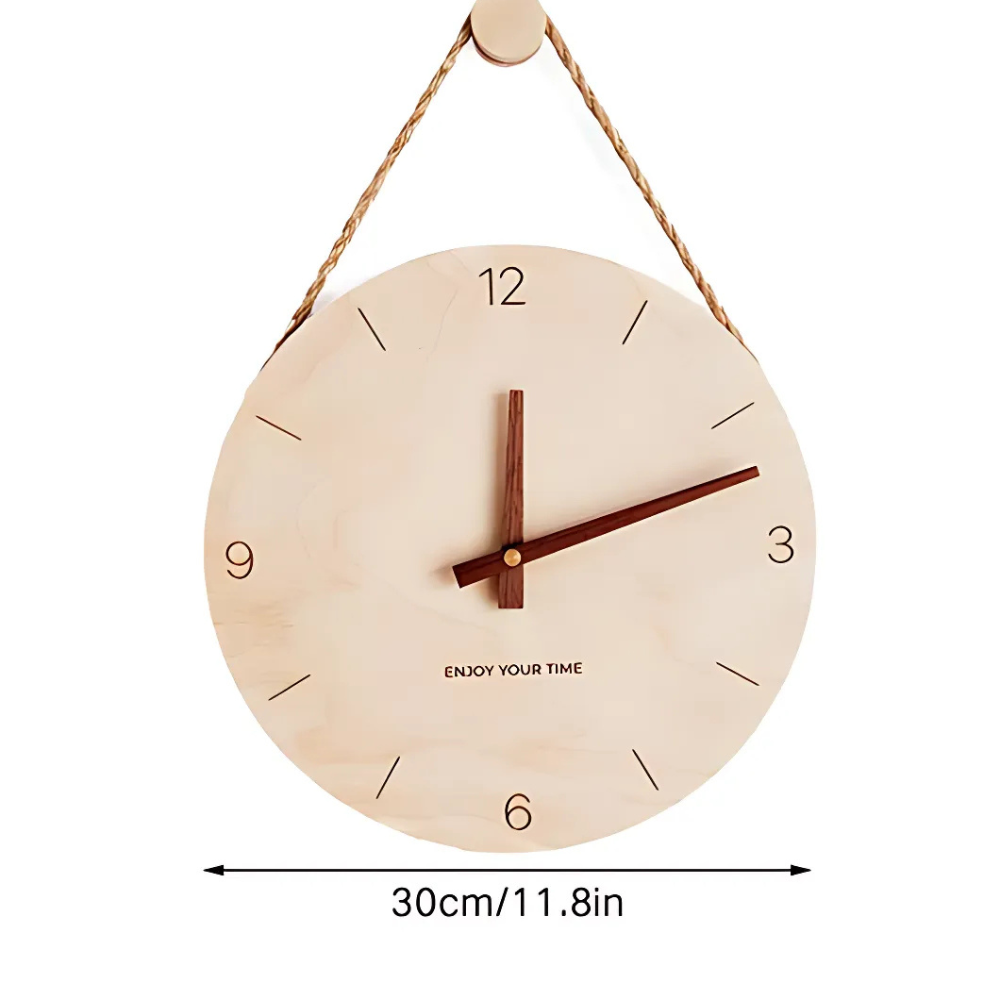 Silent Movement Wooden Wall Clock with Blank Dial - Esilora