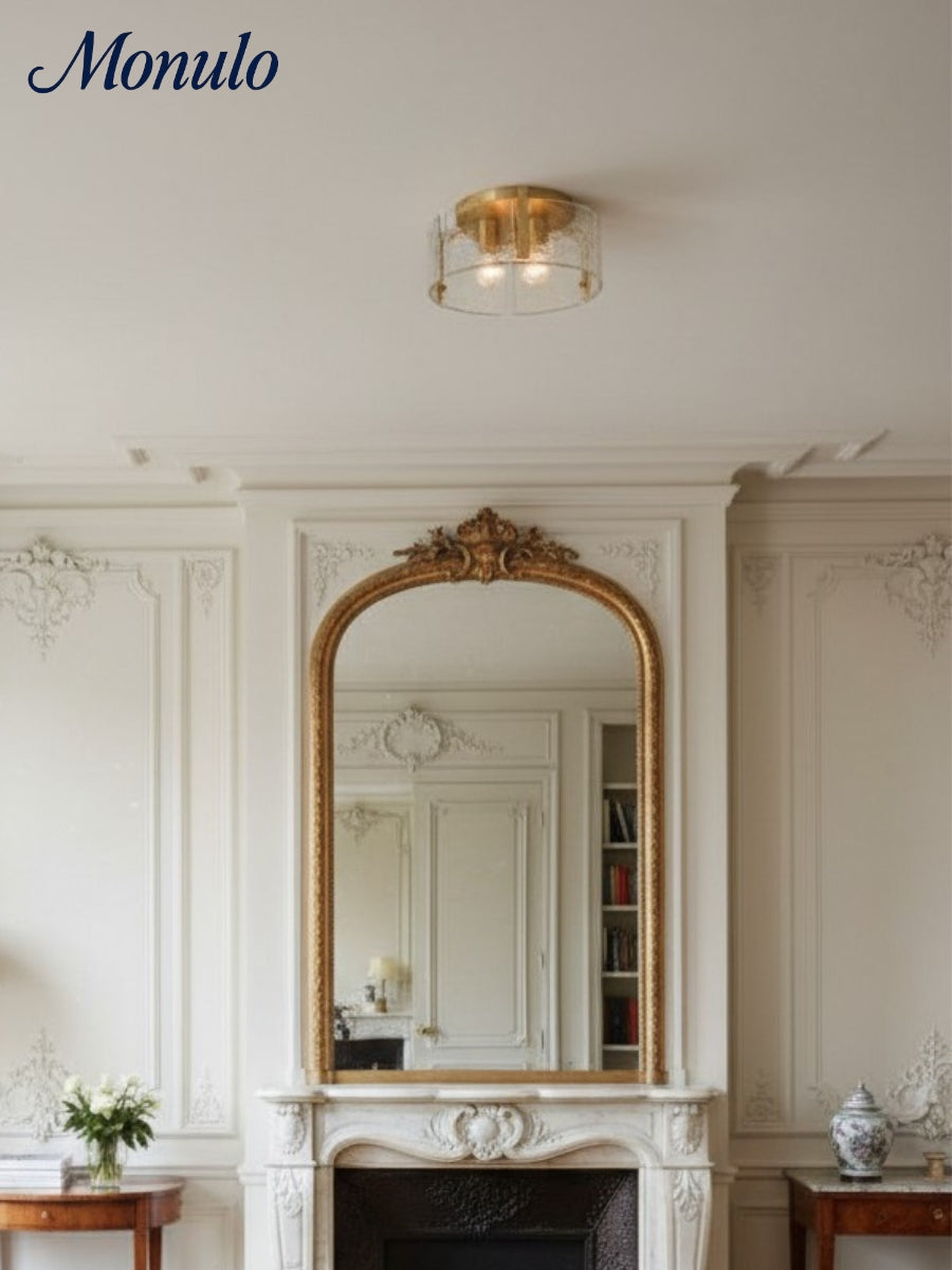 Plafonnier moderne rétro Kalvora avec abat-jour sculptural - Idéal pour chambre ou salon | Esilora