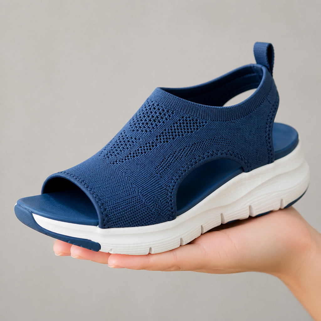 SlingFlexie – prodyšné pletené sandály typu slingback s pohodlnou podporou klenby - Esilora