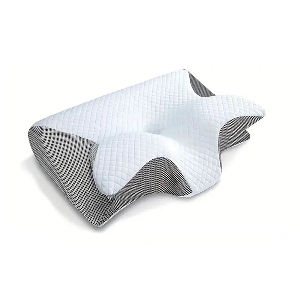 Cuscino ergonomico in memory foam per alleviare il dolore al collo e alla schiena e migliorare il sonno - Esilora