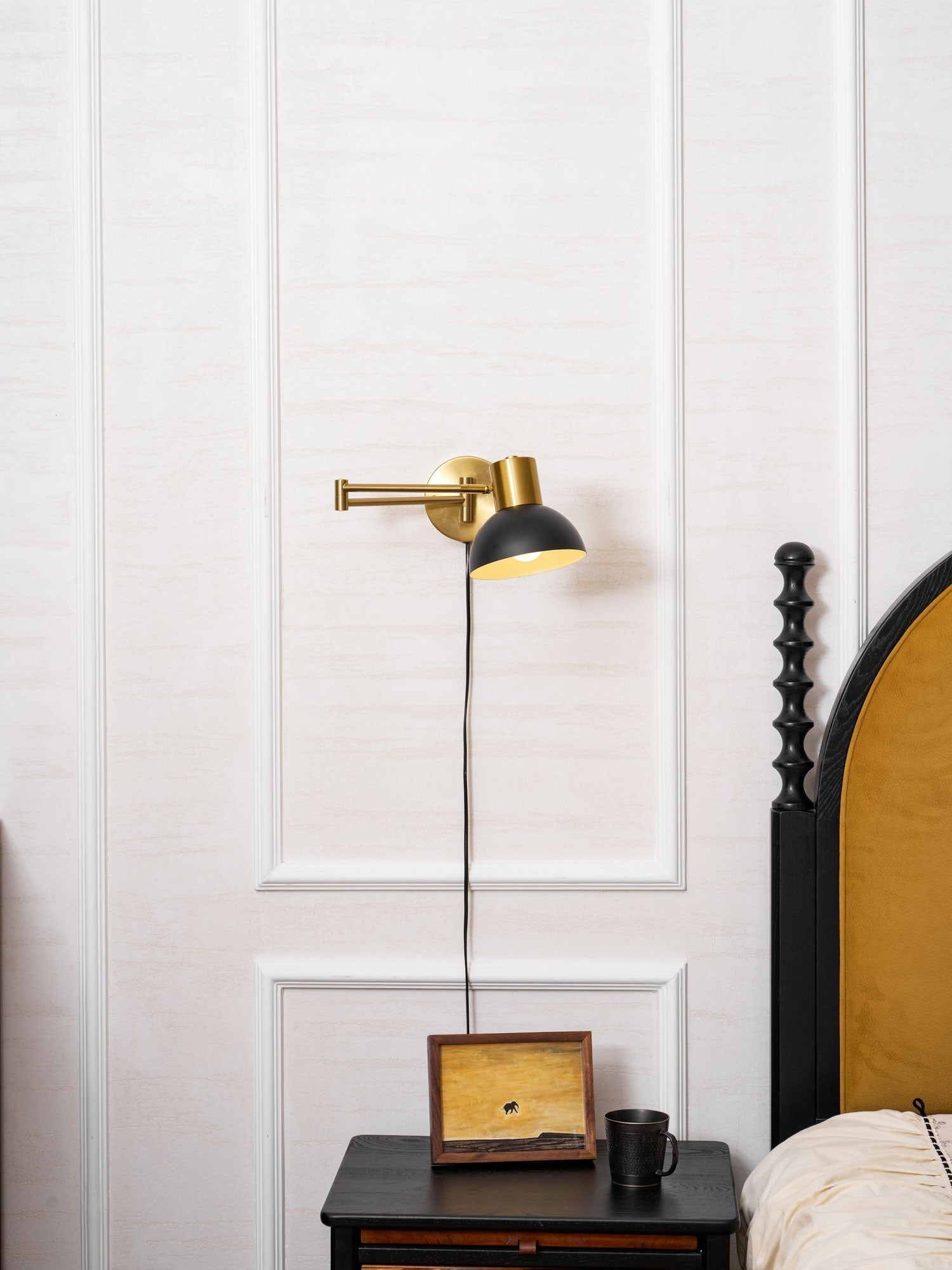 Adjustable Arm Plug In Wall Lamp | Esilora
