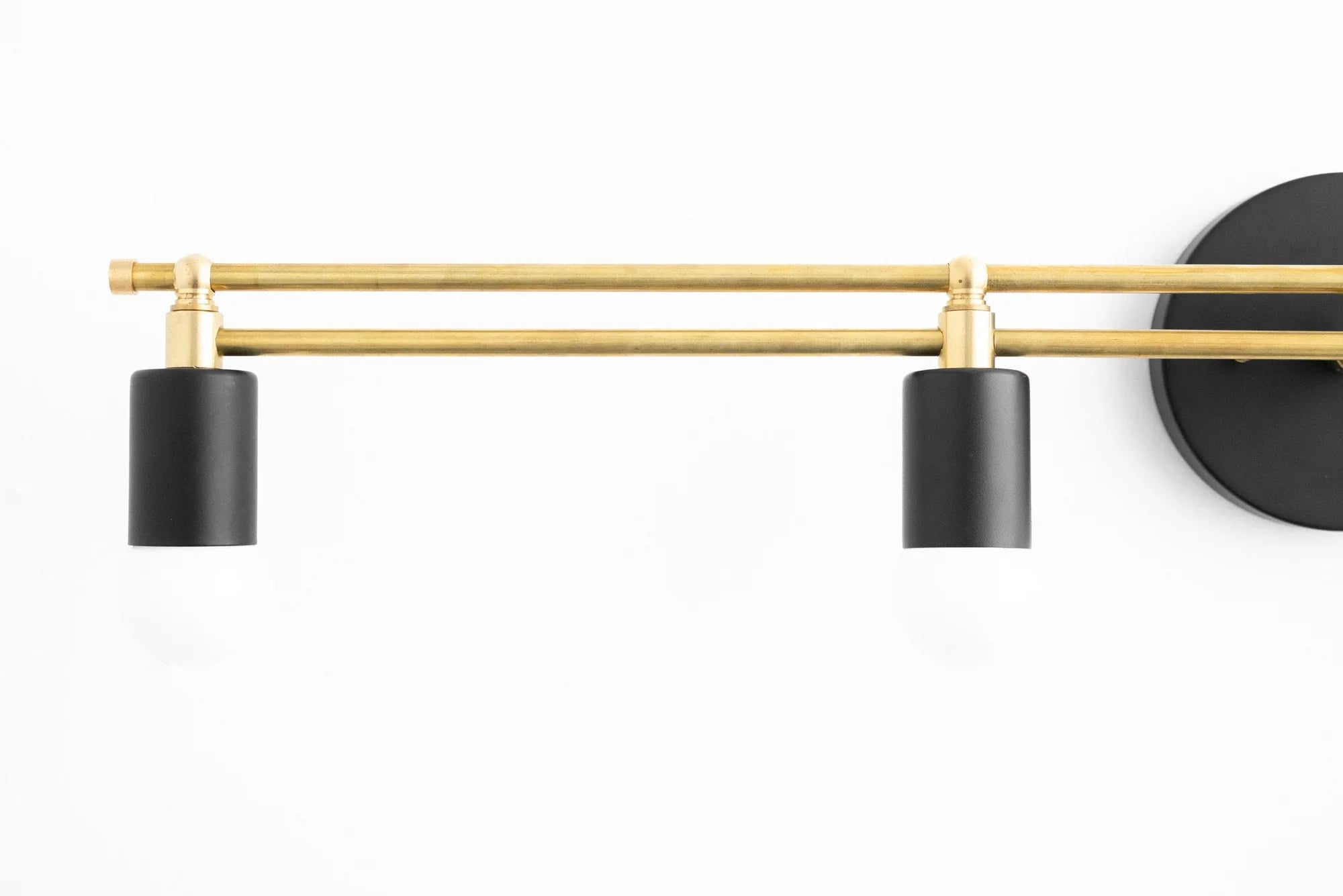 Mobilux Line Sleek Multi-Head Bathroom Wall Light – Designer Vanity Sconce with Glass Shades | Esilora