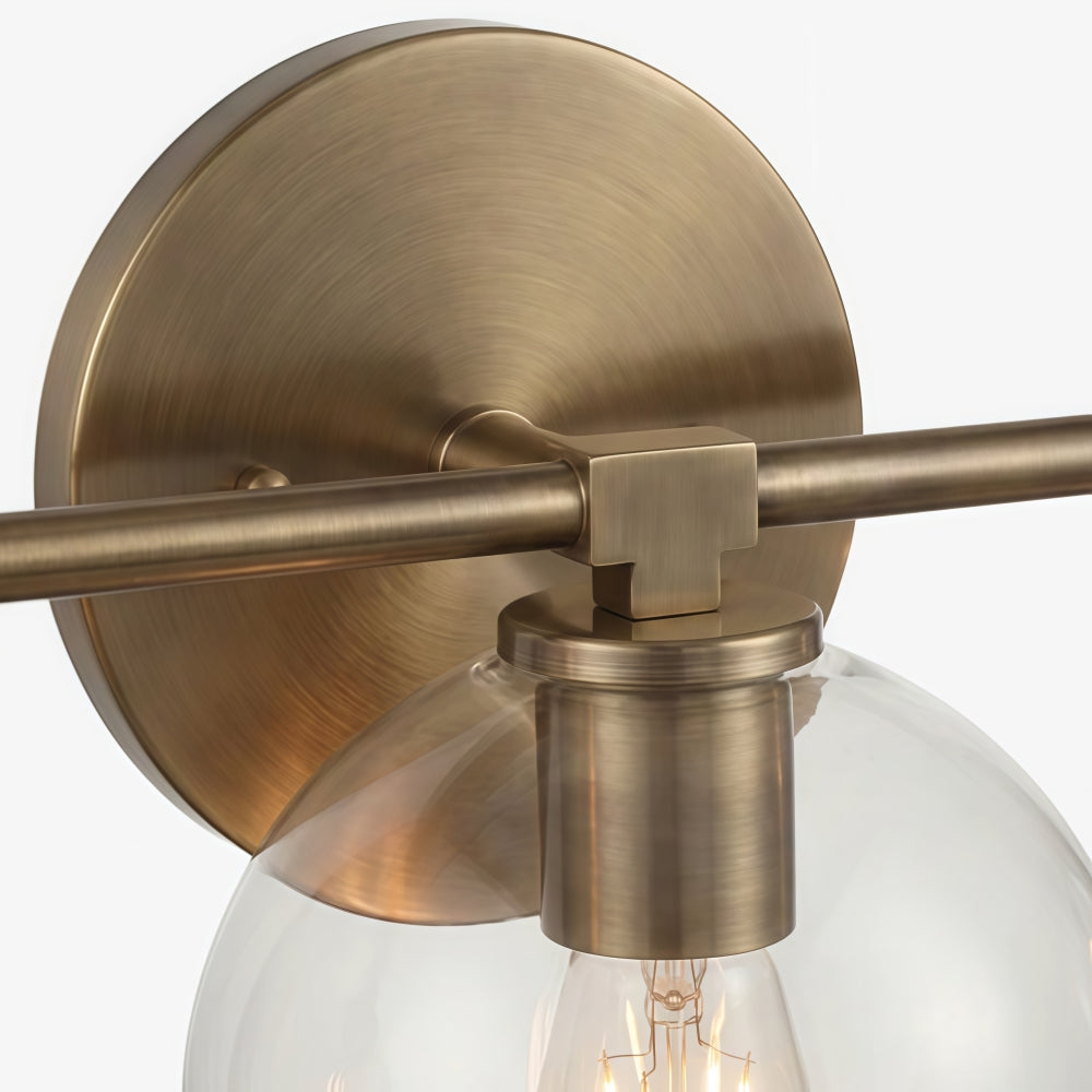 Javina globus-vegglampe – minimalistisk lampe i metall og glass med klokkeform for belysning i stue og soverom | Esilora
