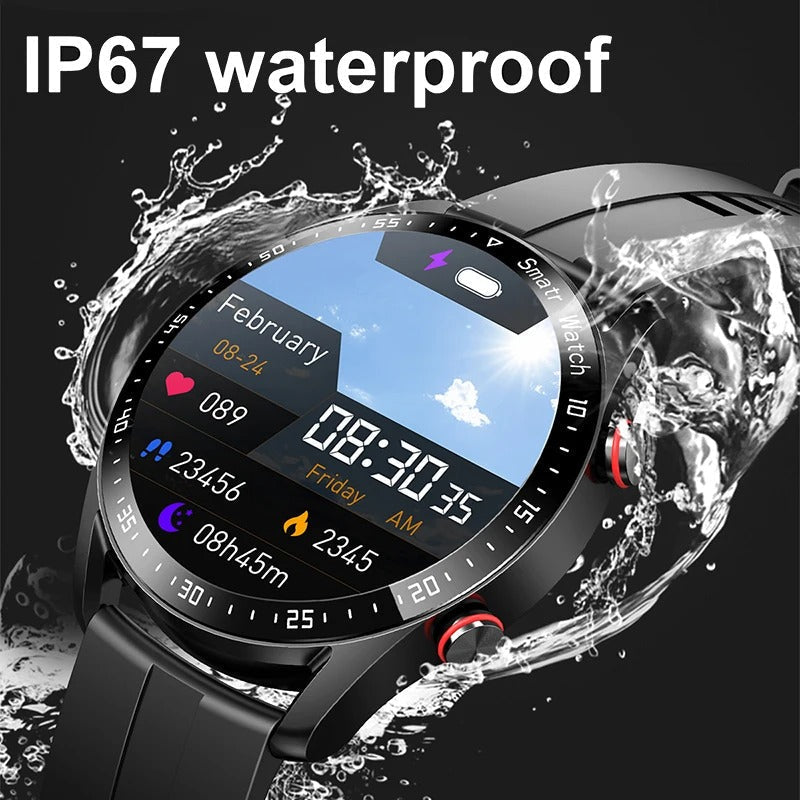 Wodoodporny smartwatch Zenorix dla mężczyzn z monitorem EKG, PPG, tętna i poziomu tlenu