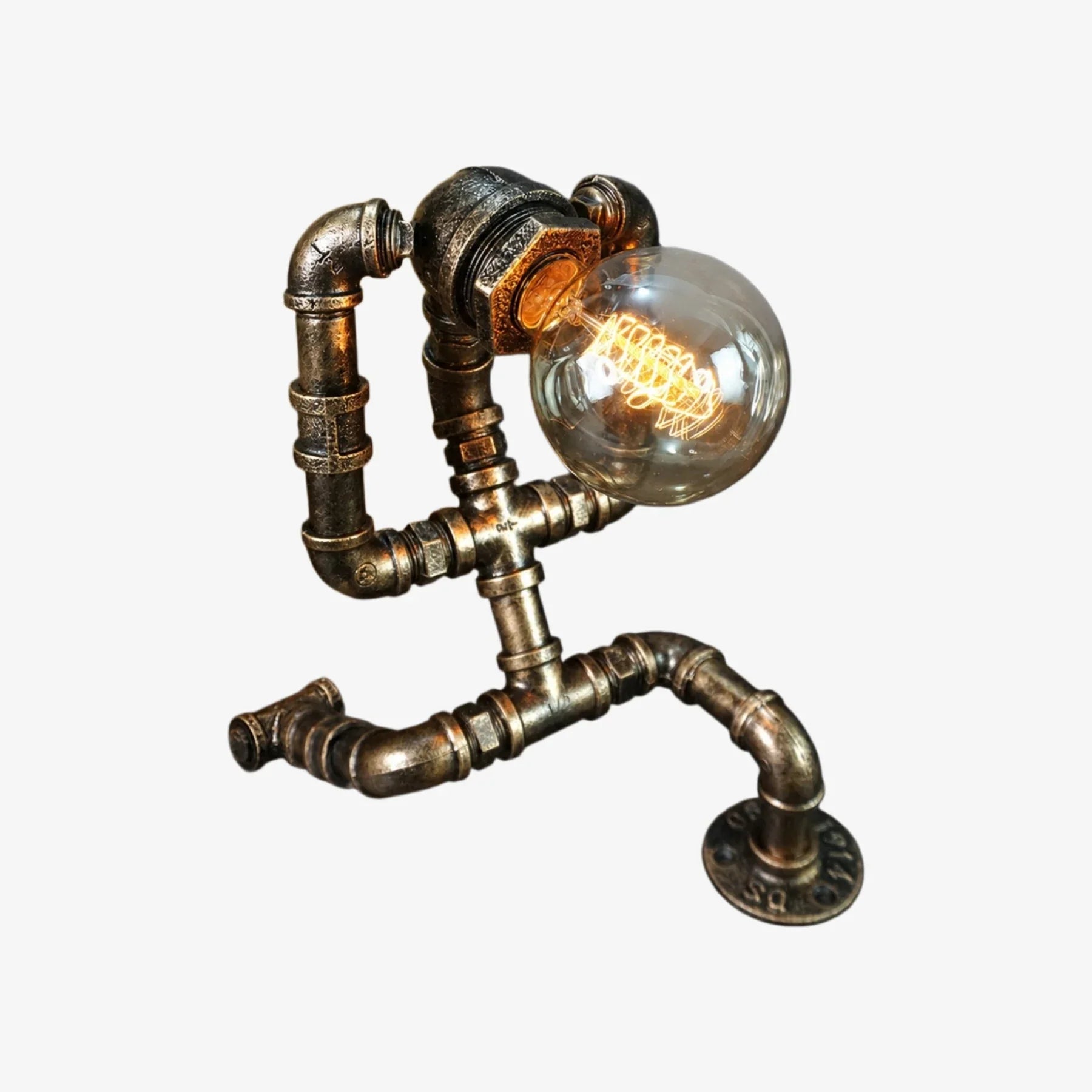 Retro Industrial Pipe Table Lamp | Esilora