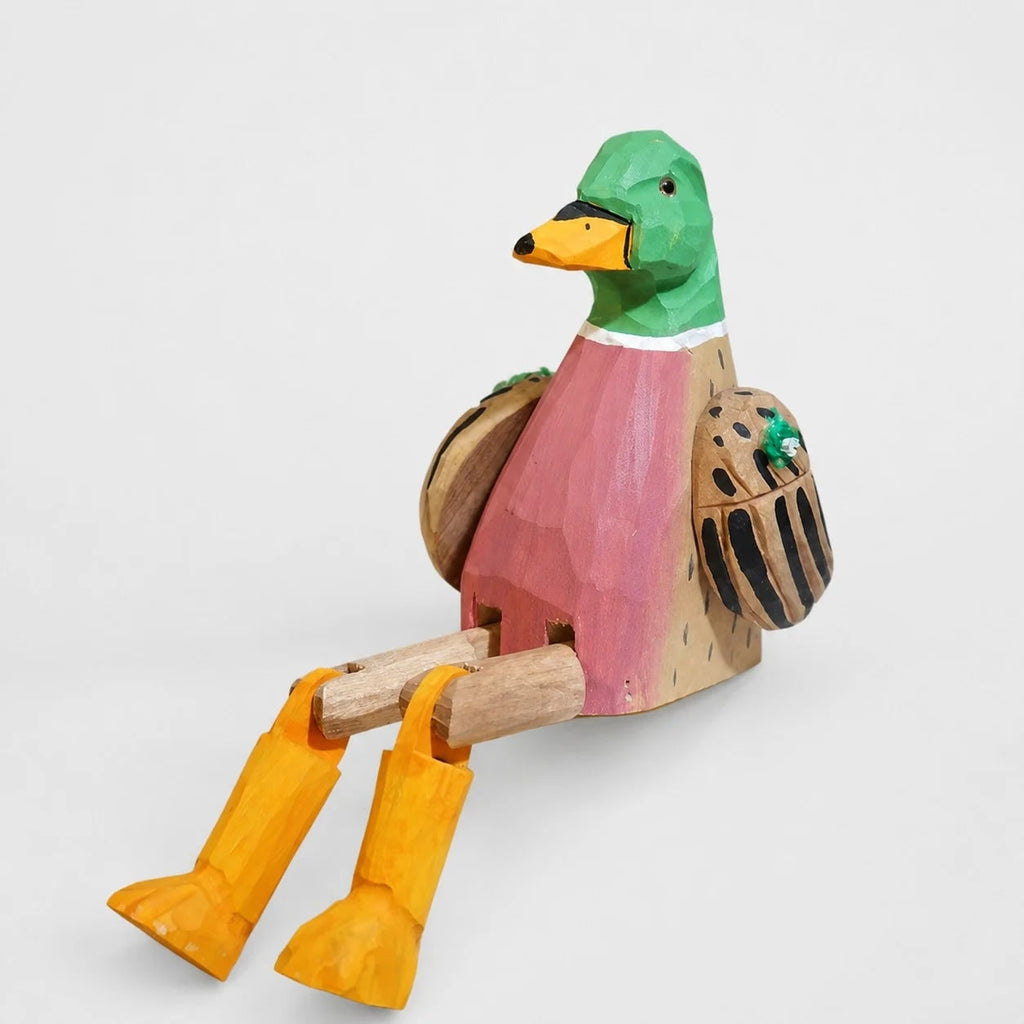 Hand-Carved Wooden Dangling-Leg Animal Ornaments | Esilora
