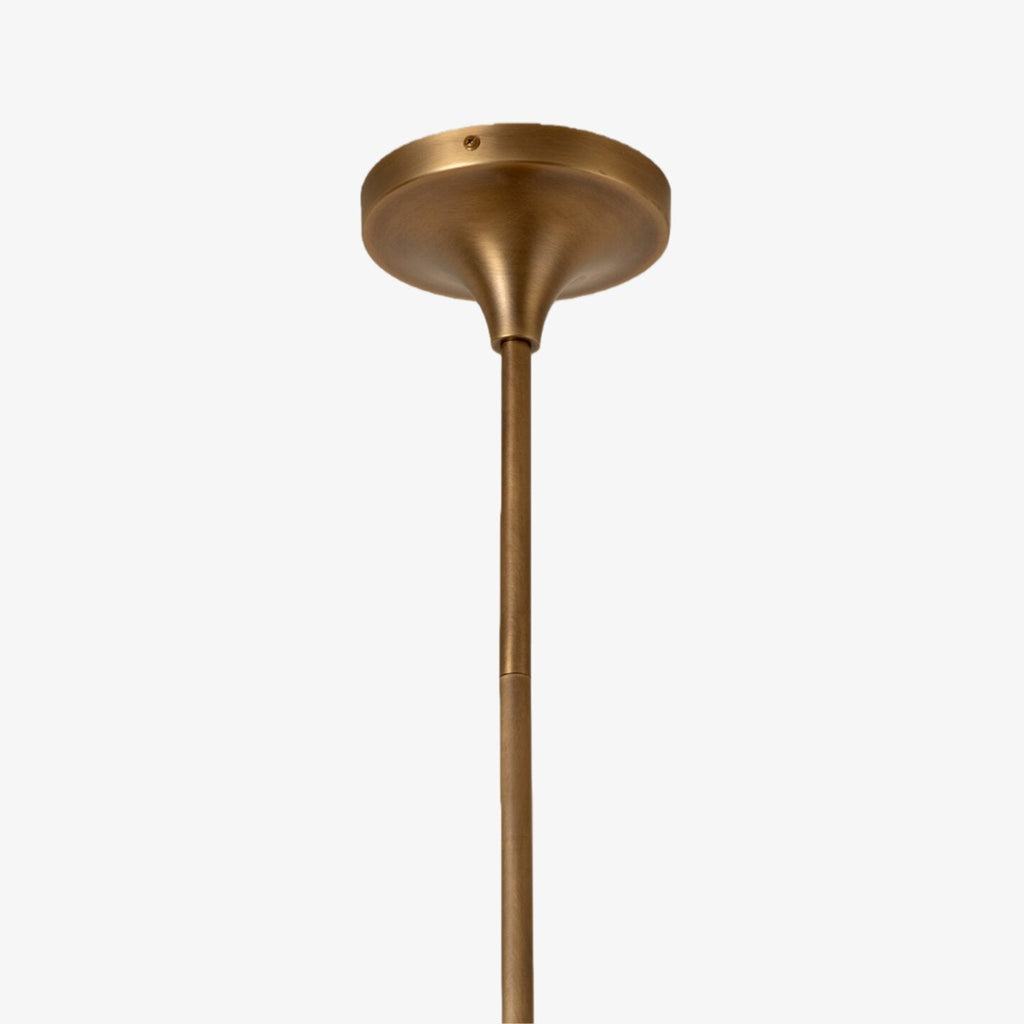 Loomis Linen Wrapped Shade Brass Pendant - Modern Living Room Lighting | Esilora