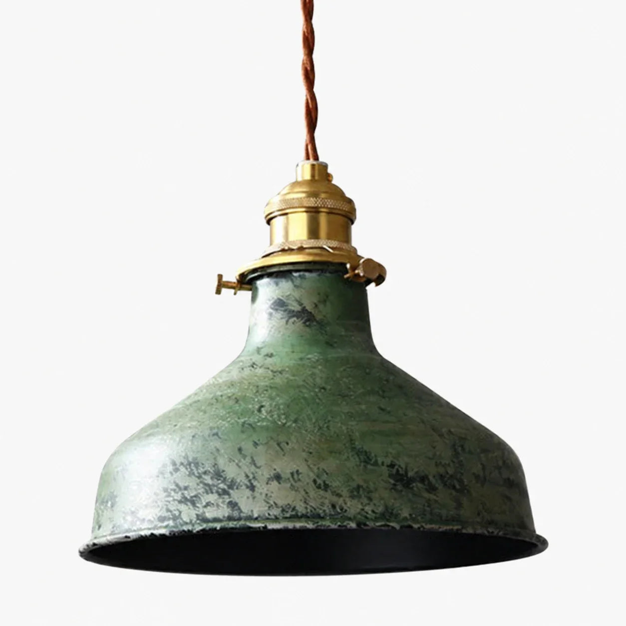 Vintage Industrielle Pendelleuchte aus distressed Metall | Esilora