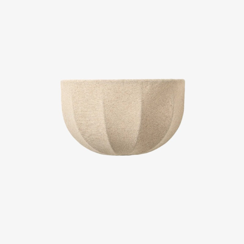 Loomis Modern Art Deco Wall Light with Textured Fabric Shade for Bedroom and Entryway | Esilora