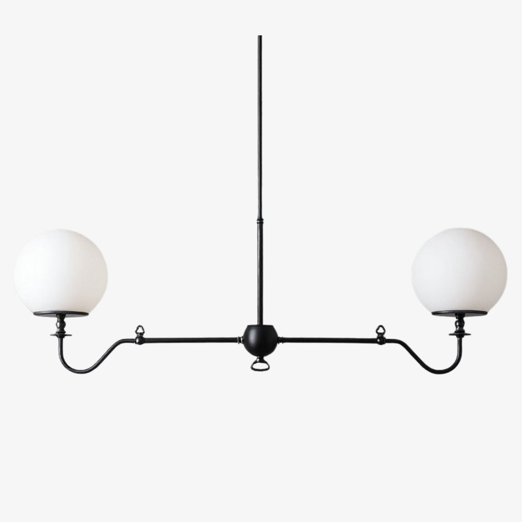 Lampadario Glorica in vetro con bracci curvi e globi – Lampada moderna per camera da letto | Esilora