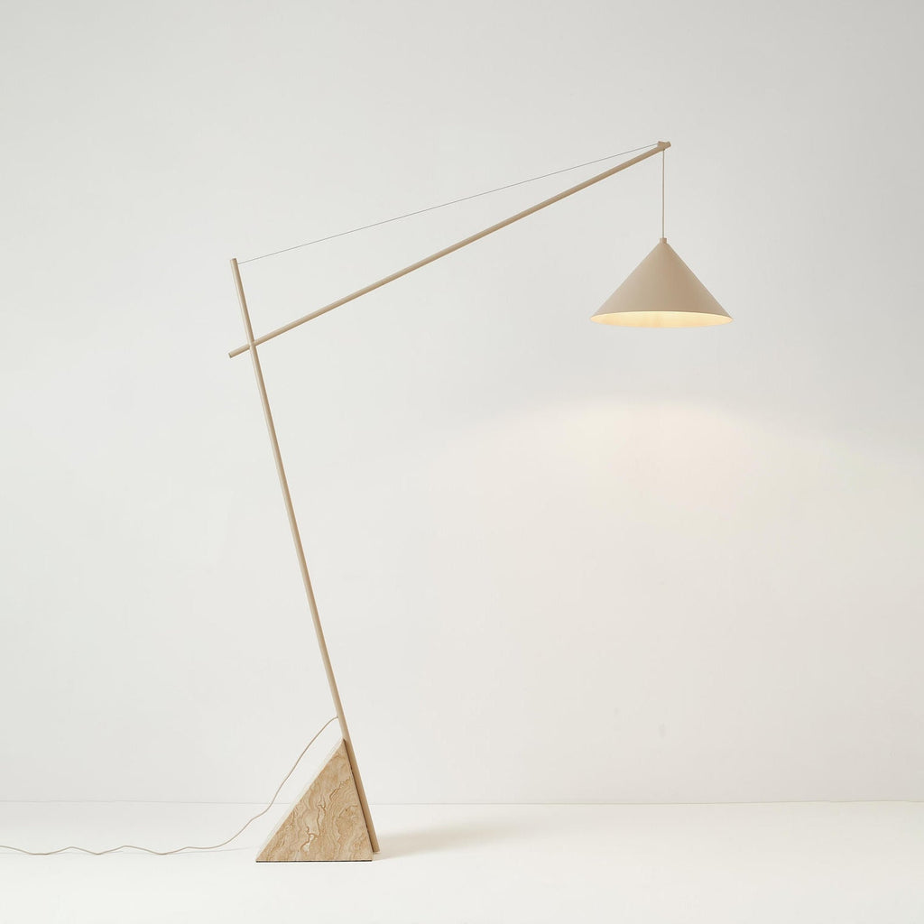 Grande Travertine Floor Lamp | Esilora
