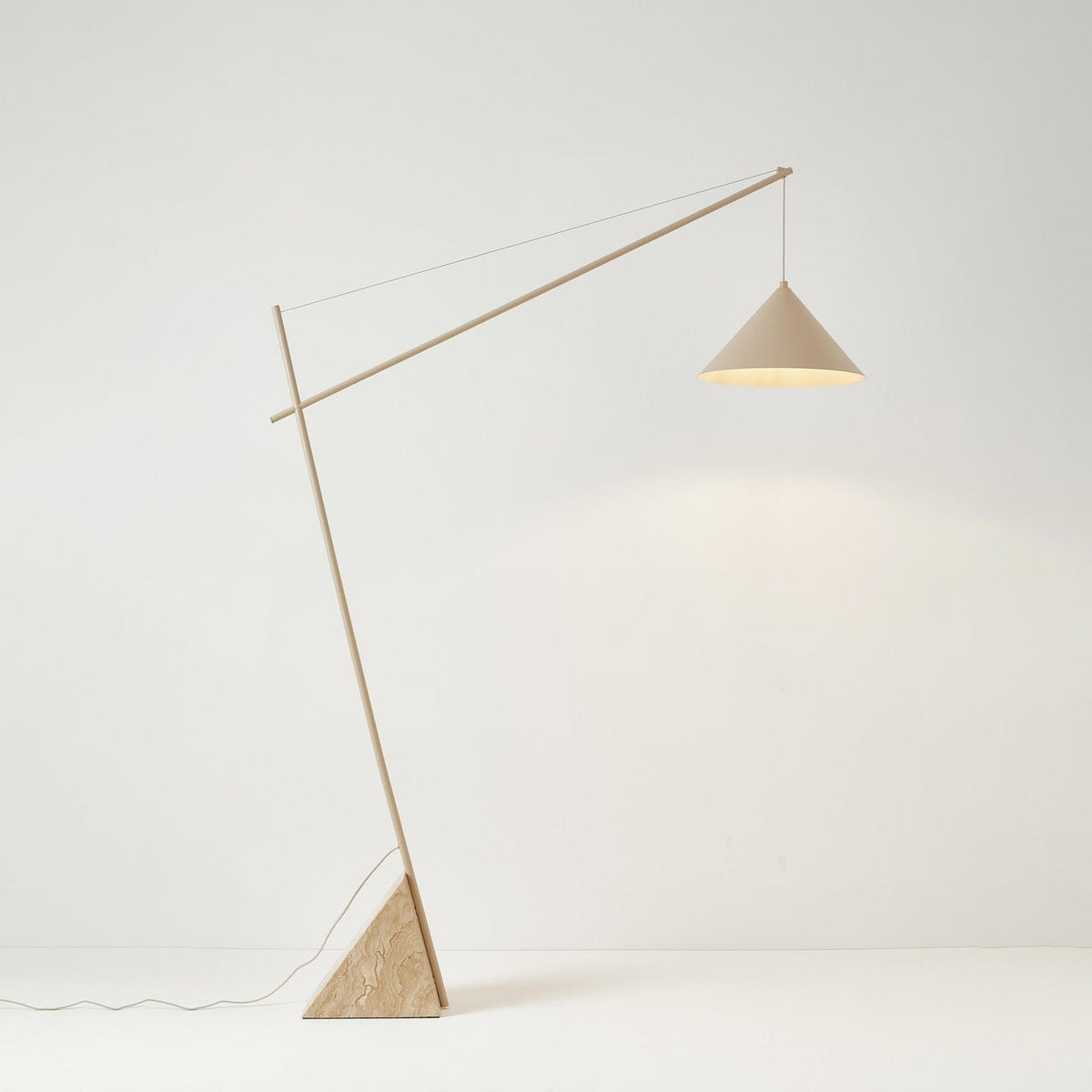 Grande Travertine Floor Lamp | Esilora