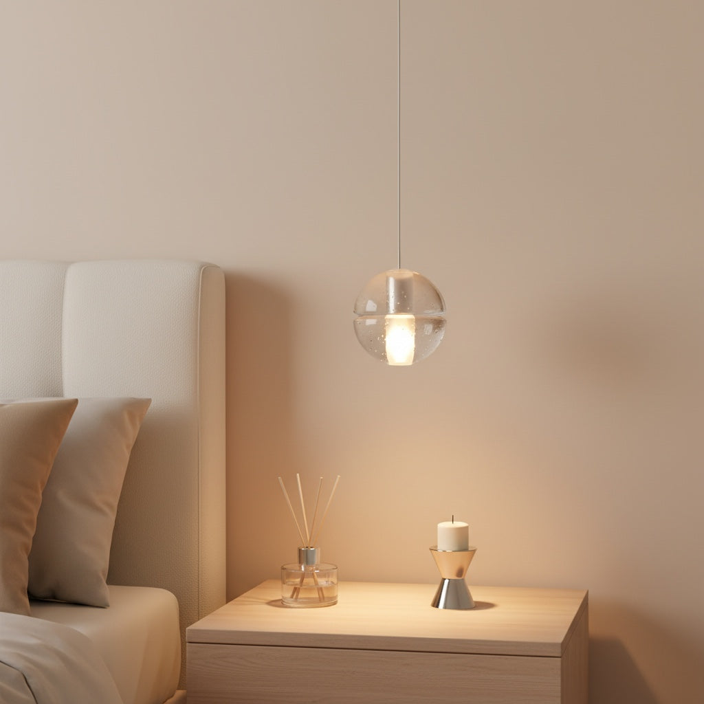 Lorivo Decorative Crystal Sphere Pendant Light Starry Visual for Lounge Areas | Esilora