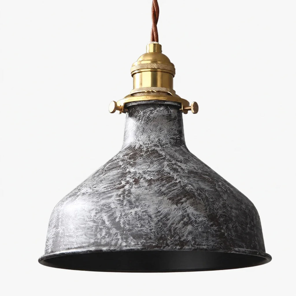 Vintage Industrielle Pendelleuchte aus distressed Metall | Esilora