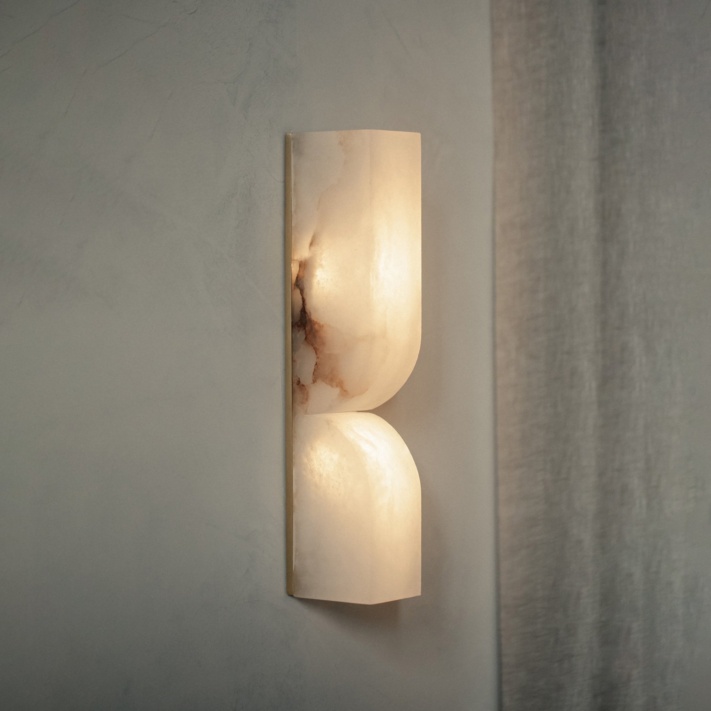Moderne rechteckige Alabaster-Wandleuchte – Minimalistische Leuchte für Schlafzimmer Flur Wohnzimmer | Esilora