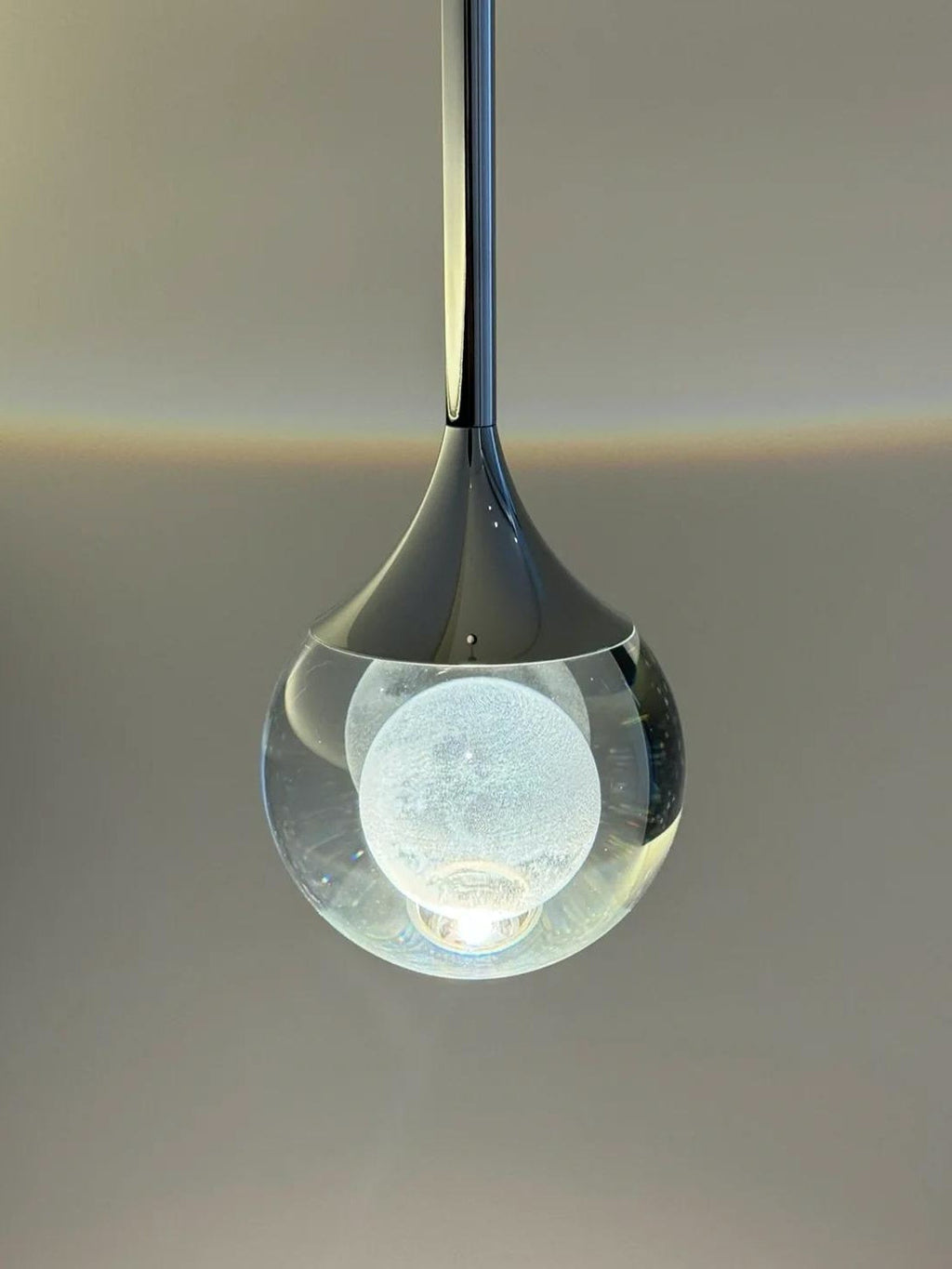 Moon klare Glas-Kugel-Pendelleuchte | Esilora