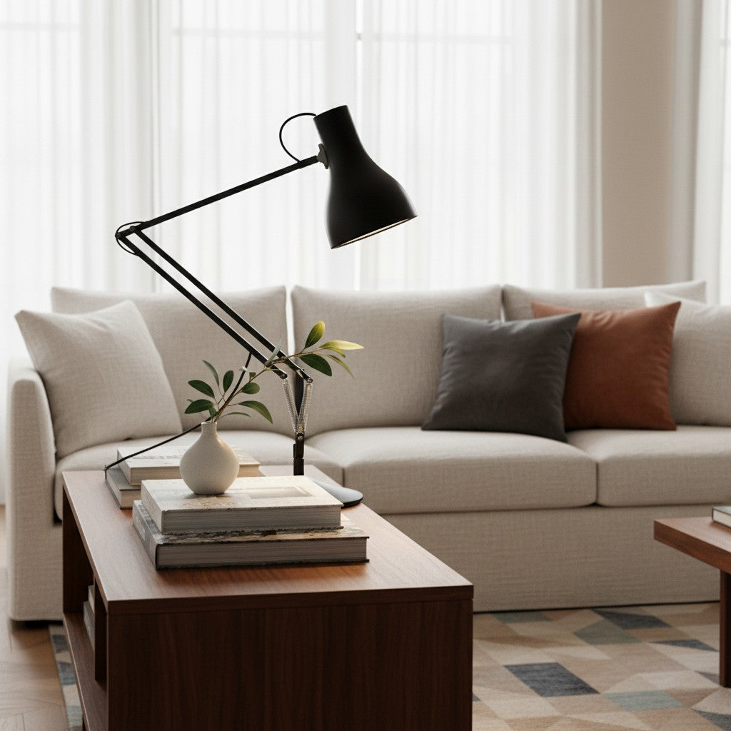 Modryx moderne schwenkbare Schreibtischlampe mit klaren Linien - minimalistische Arbeitsleuchte für Schreibtisch und Nachttisch | Esilora