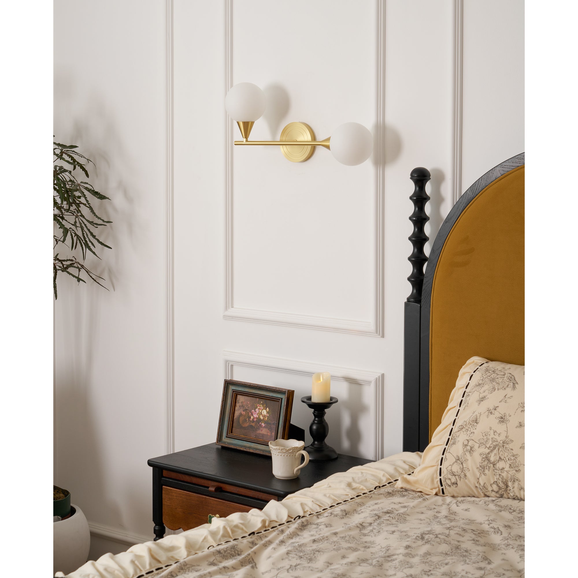 Applique da parete Holten in ottone armato | Esilora