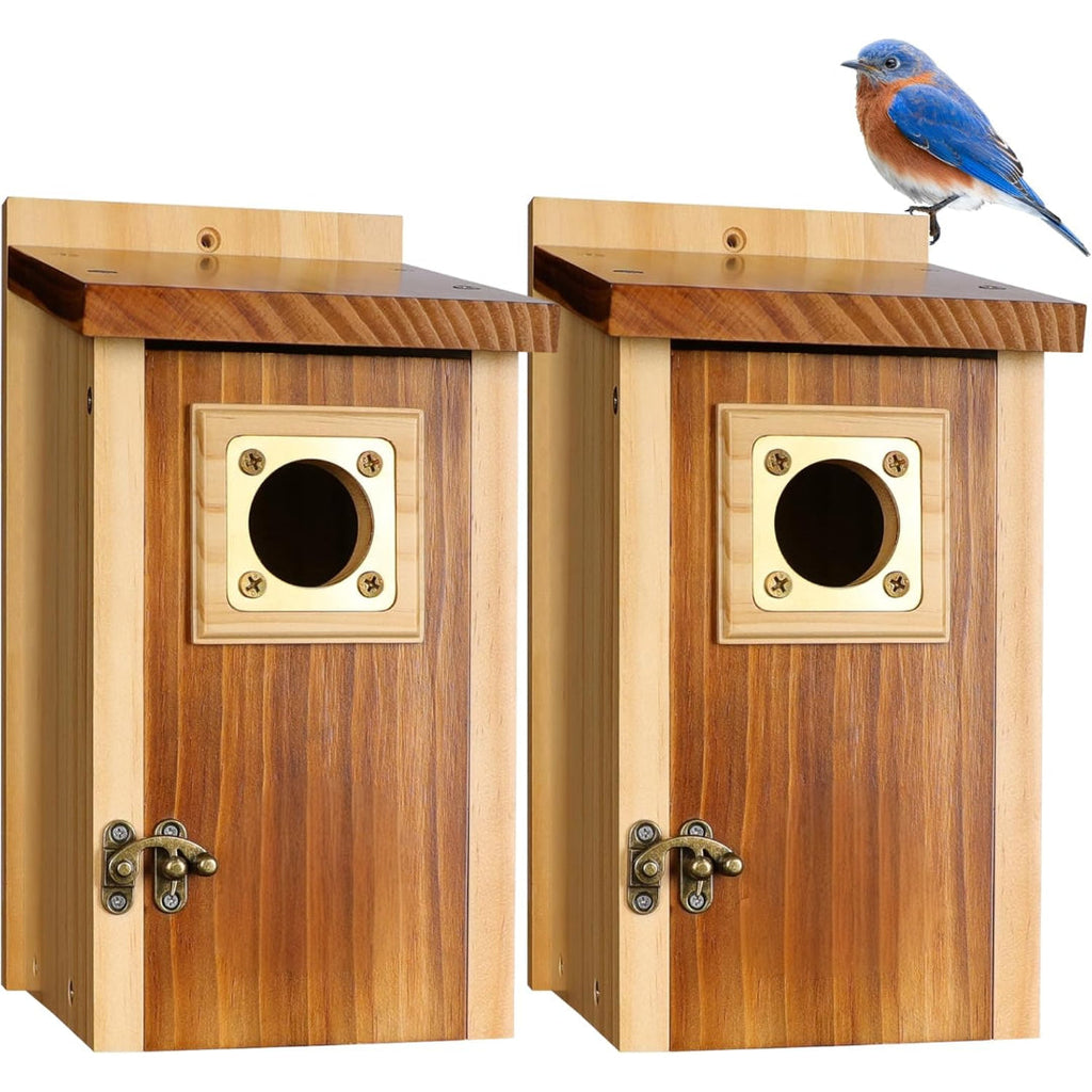 Caja nido de madera resistente a la intemperie — construcción resistente a la putrefacción
