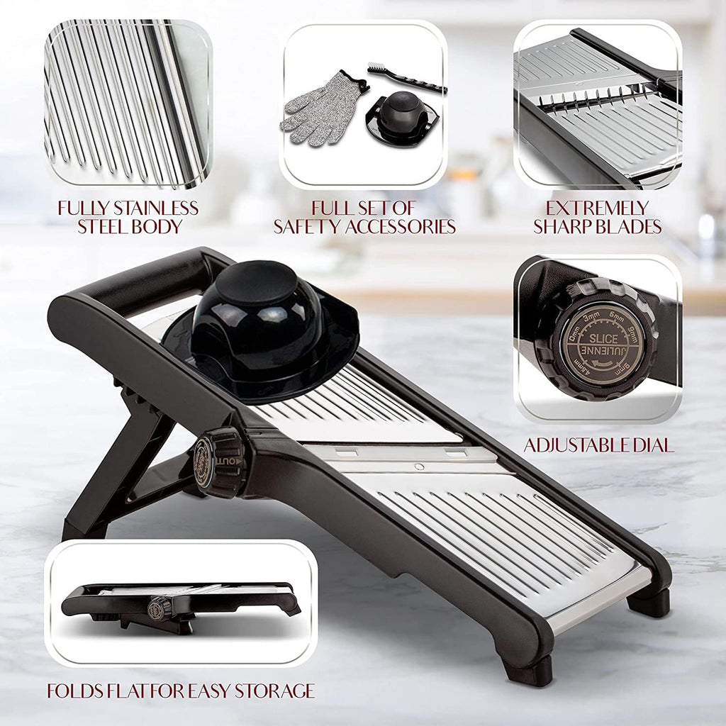 Precision Food Slicer with Safety Gloves – Safe Kitchen Tool for Meal Prep - Esilora
