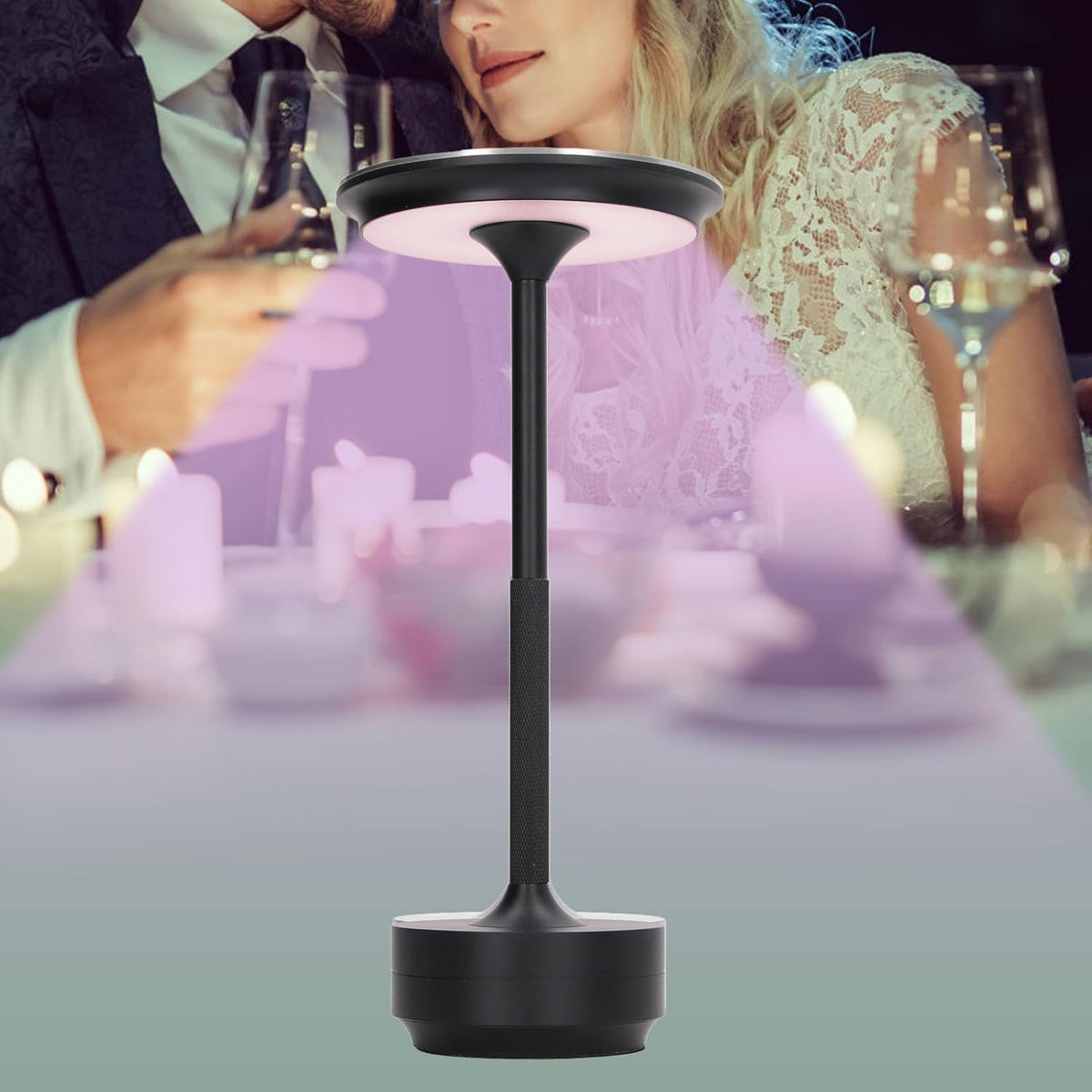 Wireless Metal LED Table Lamp — Touch Controls