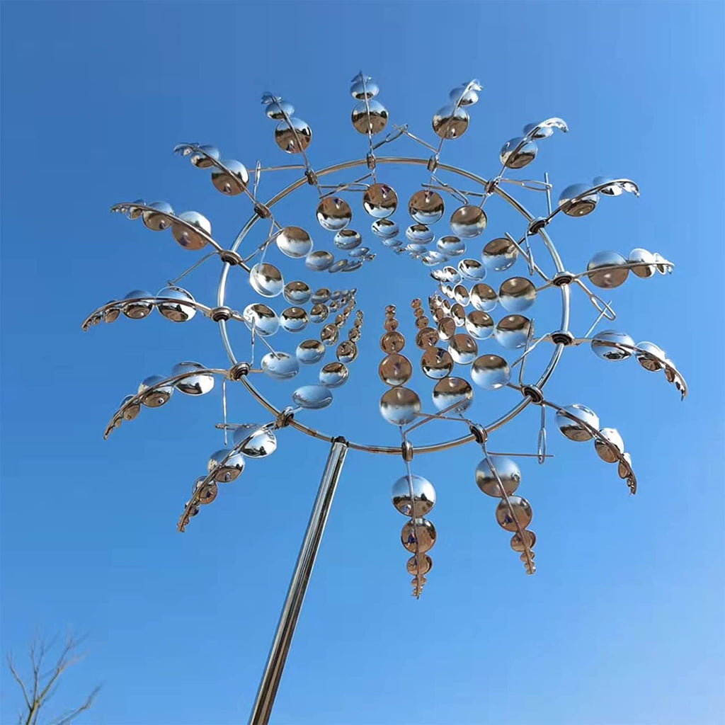 Outdoor Garden Wind Spinner in Metal, Rust-Resistant Decoration - Esilora