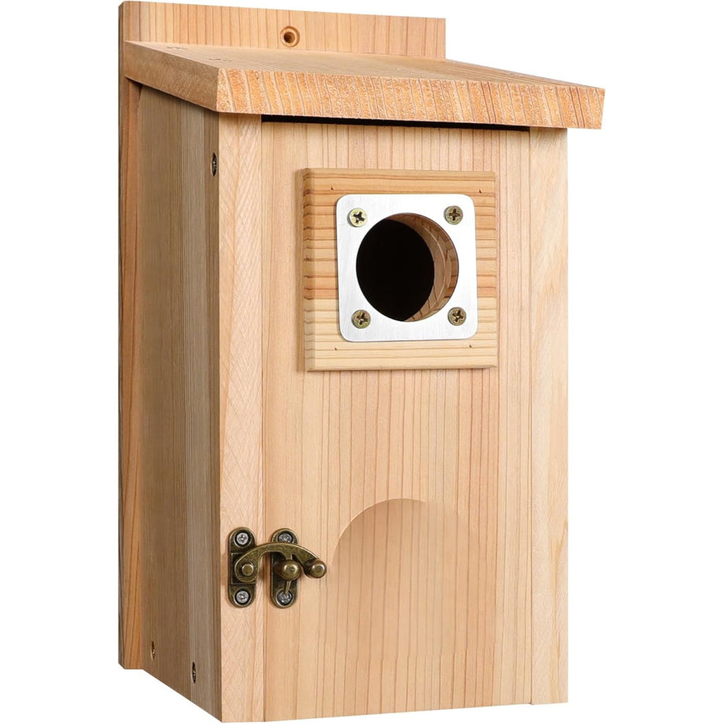 Caja nido de madera resistente a la intemperie — construcción resistente a la putrefacción