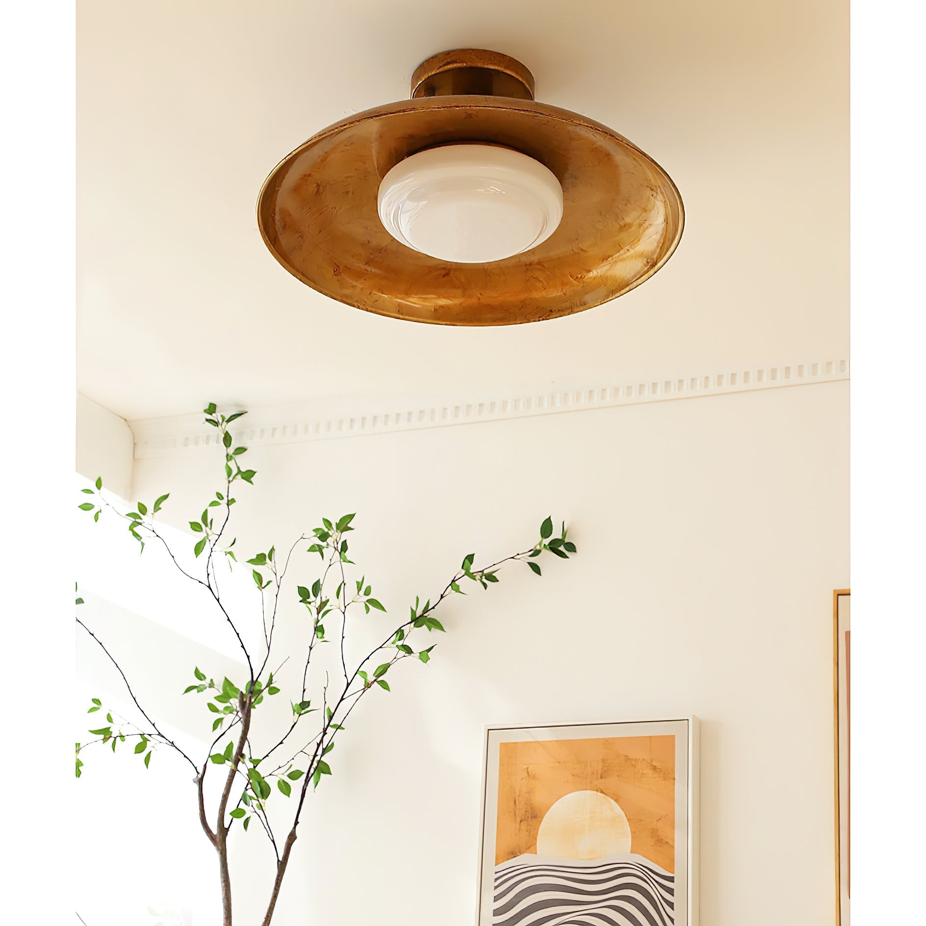 Pot-Lid Style Flat-Panel Ceiling Light | Esilora