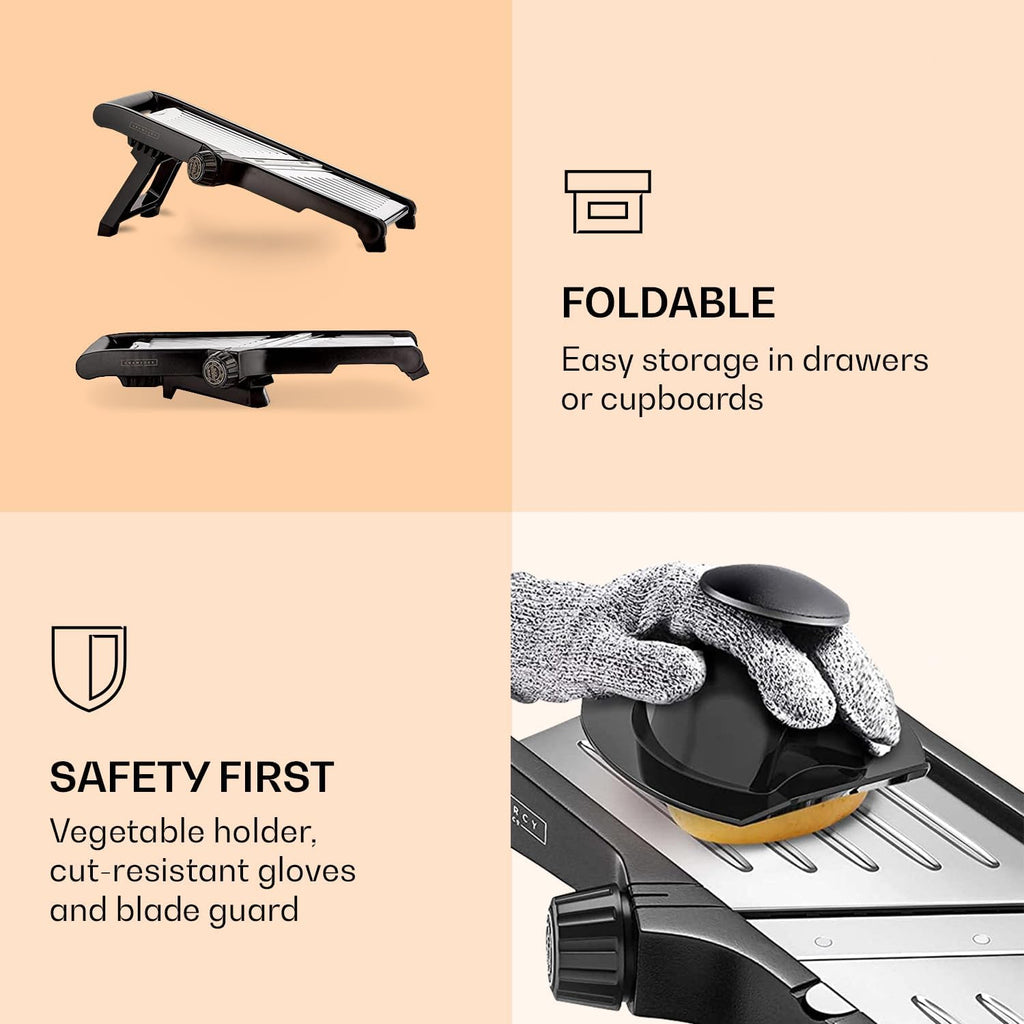 Precision Food Slicer with Safety Gloves – Safe Kitchen Tool for Meal Prep - Esilora