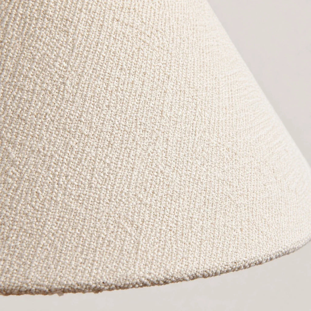Lampada a sospensione vintage francese in tessuto color crema | Esilora