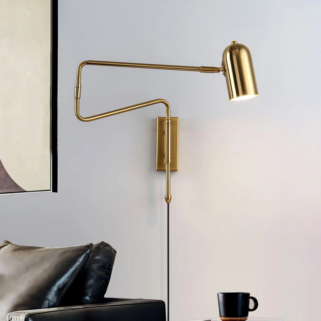 Adjustable Arm Plug In Wall Lamp | Esilora