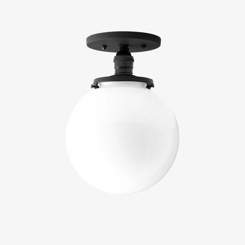 Glorica Opalglas-Halbdeckenleuchte – moderne Mid-Century-Leuchte für das Wohnzimmer | Esilora