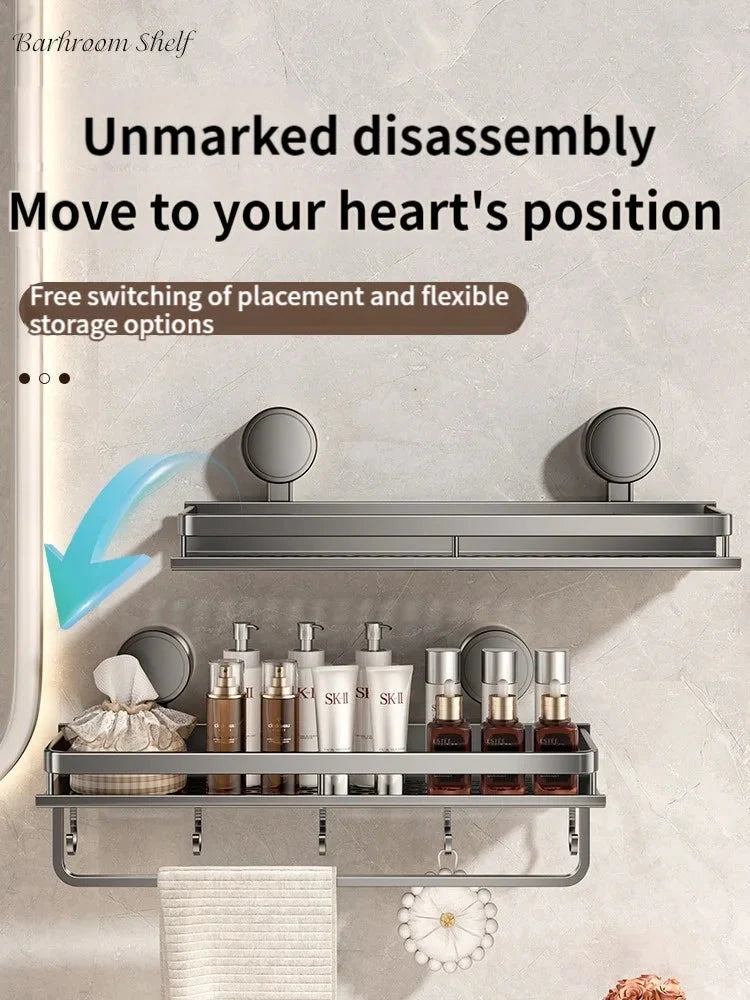 Suction Cup Shower Shelf | No-Drill Installation | Drip Catcher | SnapShelv - Esilora