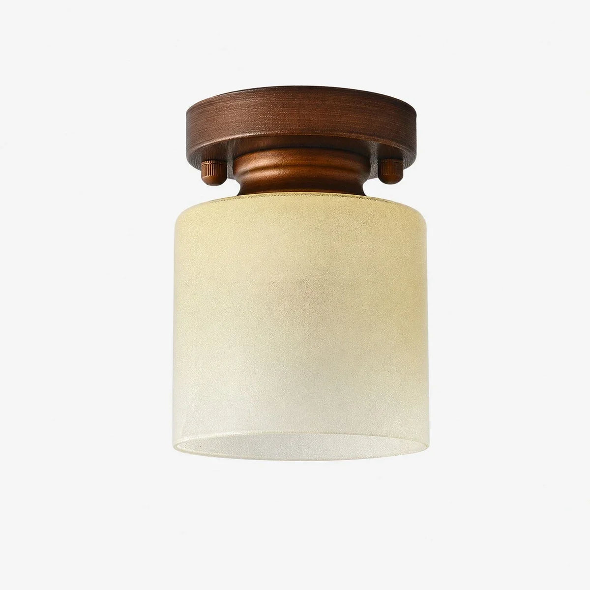 Gradient Yellow Glass Metal Flush Mount Ceiling Light | Esilora