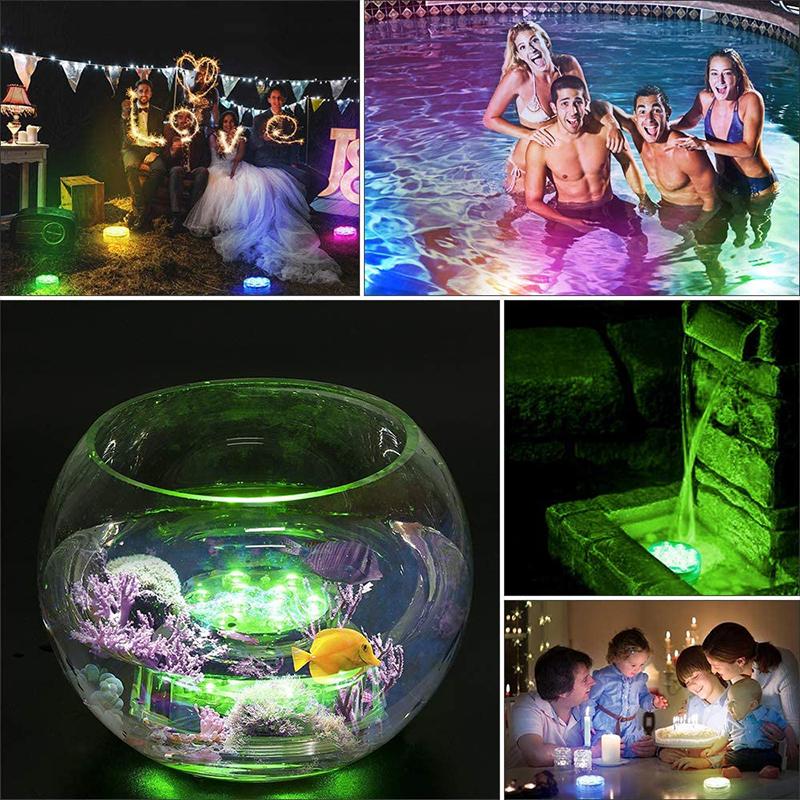 AquaGlow Colorful Rechargeable Waterproof LED Lights for Ponds & Pools