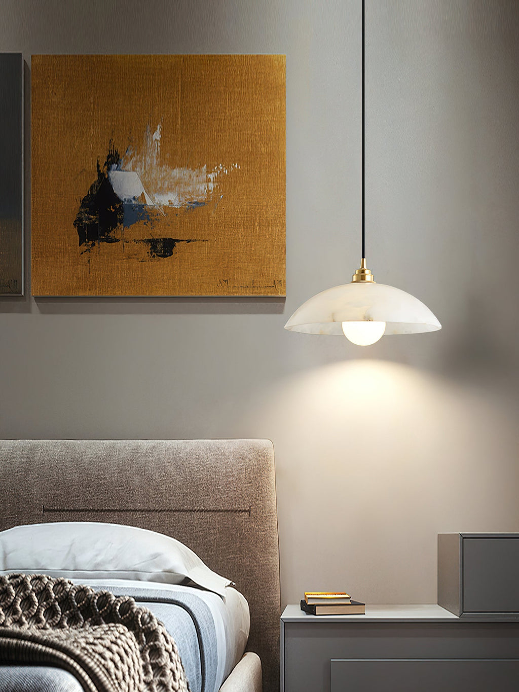Alabaster Dome Pendant Light | Esilora