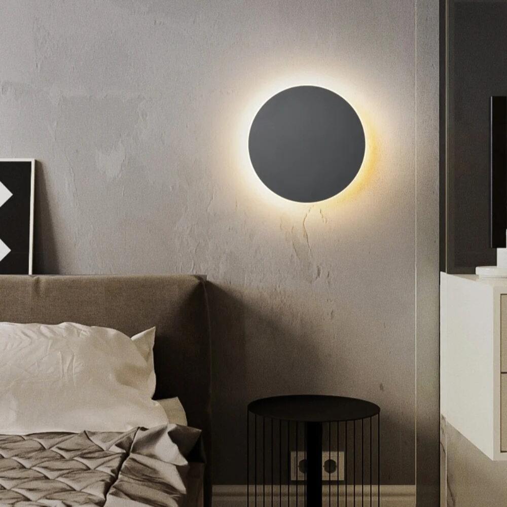 Modern Nordic Round Aluminum Minimalist LED Wall Light | Esilora