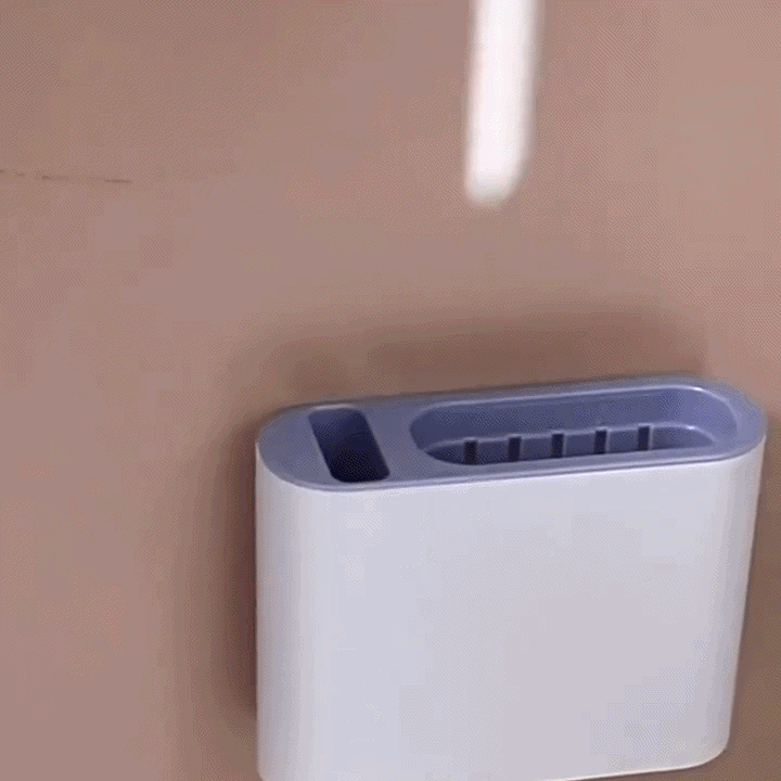 Silikone-toiletbørste med vægholder – Esilora