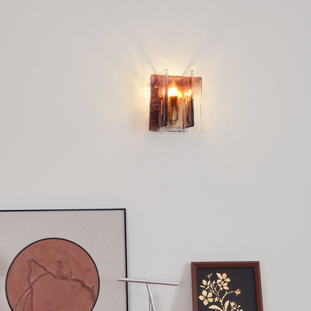 Verdura Architectural Wall Mounted Lamp with Glass Panel Design | Esilora
