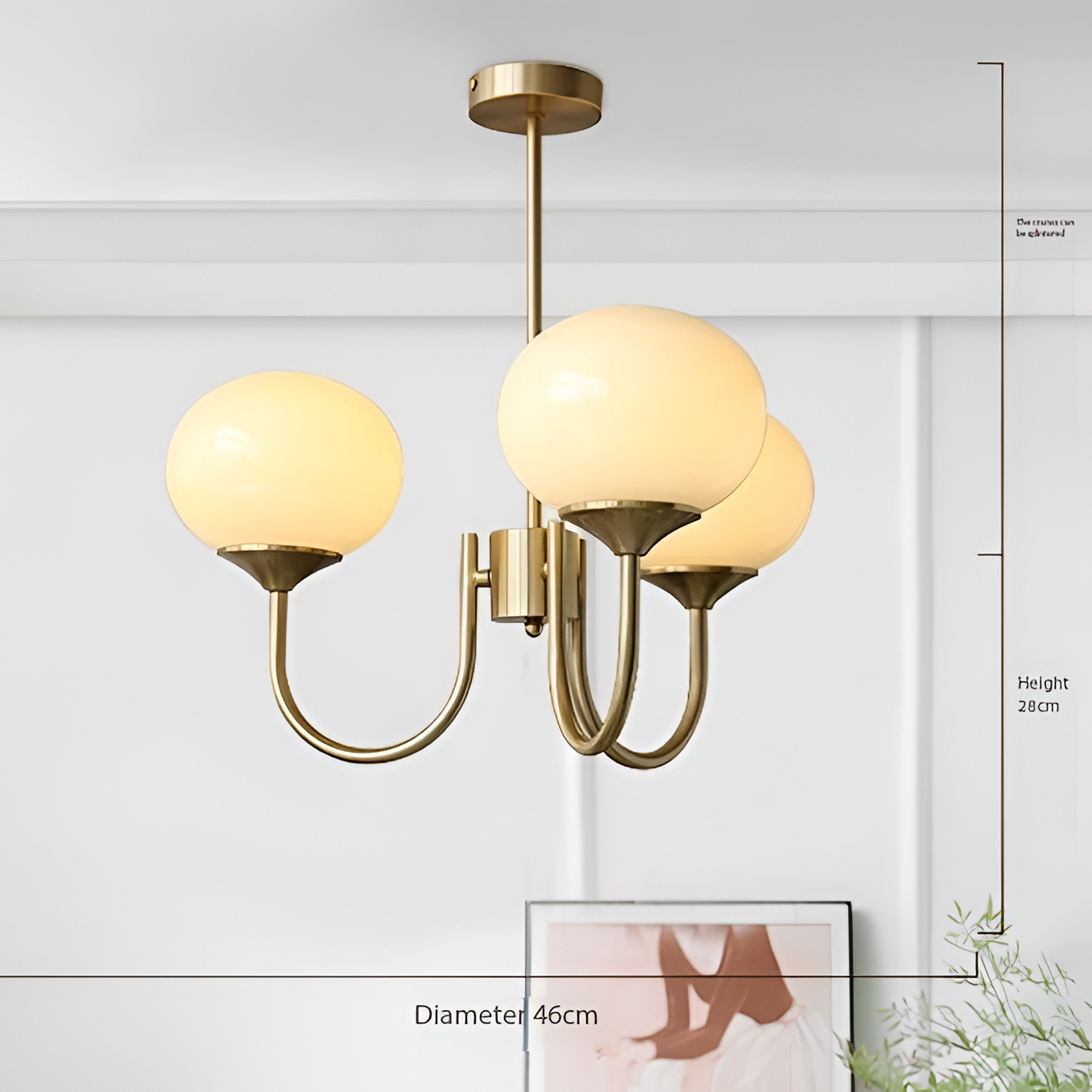 Javina Glass Cluster Chandelier - Iron Rounded Globe Modern Fixture for Dining Room and Living Rooms | Esilora