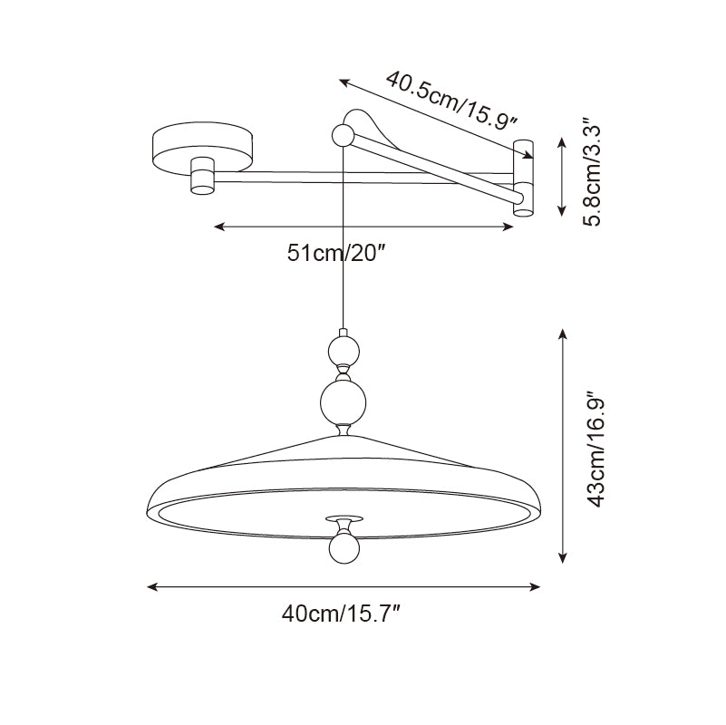 Hover-arm pendellampe | Esilora