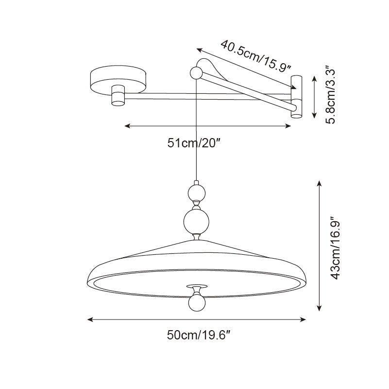 Hover-arm pendellampe | Esilora