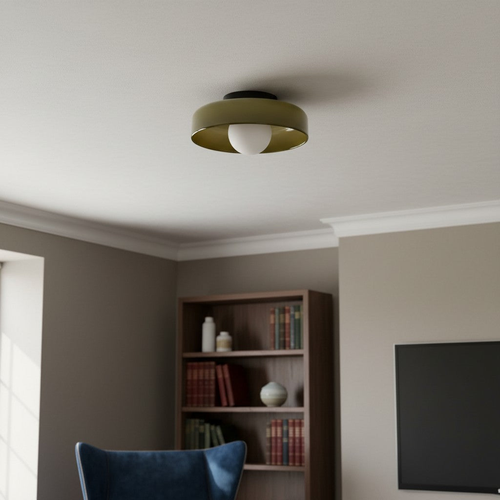 Lampada da soffitto e da parete Glasenti Halo Disc Orb – Illuminazione scultorea moderna per gli ambienti domestici U29 | Esilora