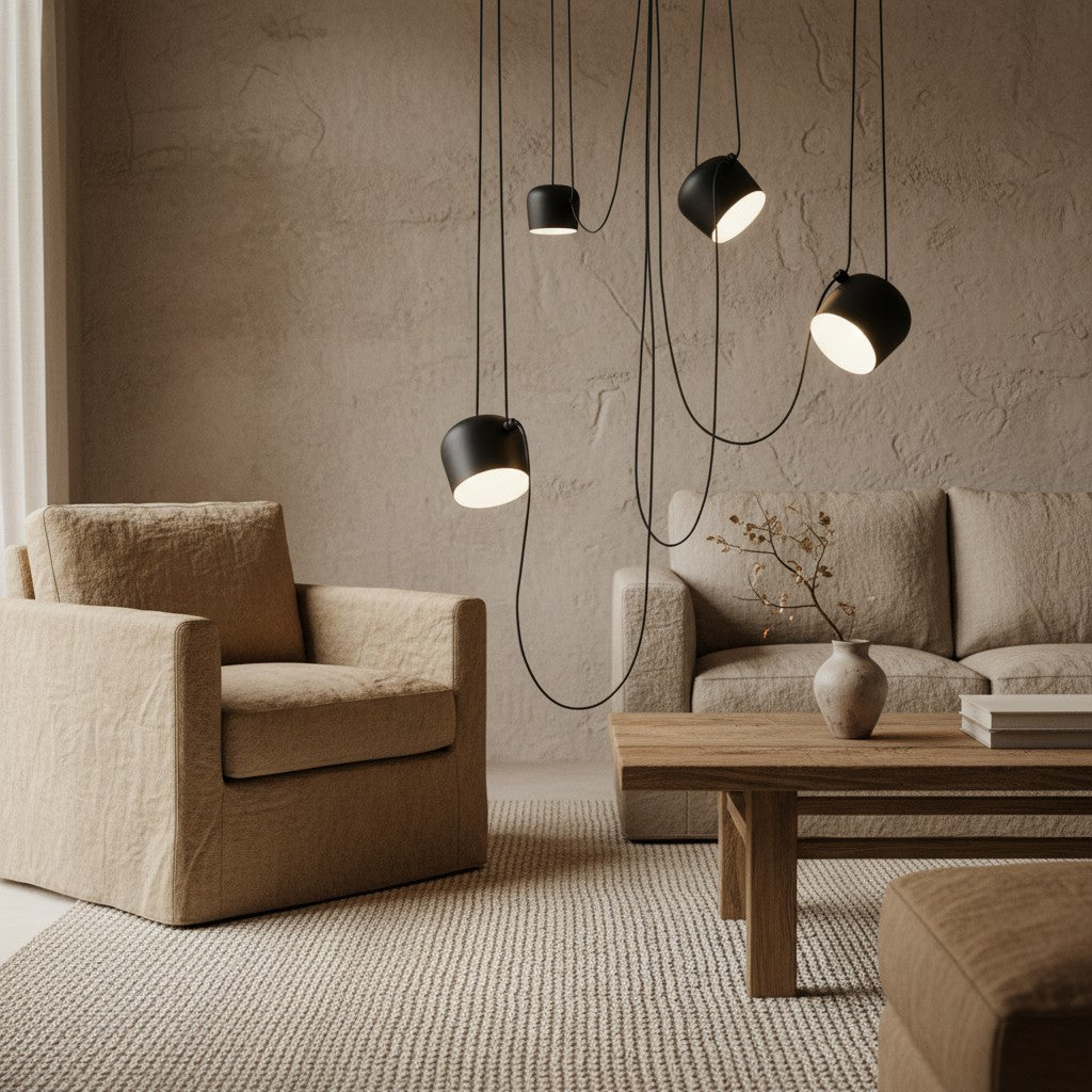 Axiomorna Minimalist Adjustable Modern Pendant Lamp - Sleek LED Hanging Light for Any Space N02 | Esilora