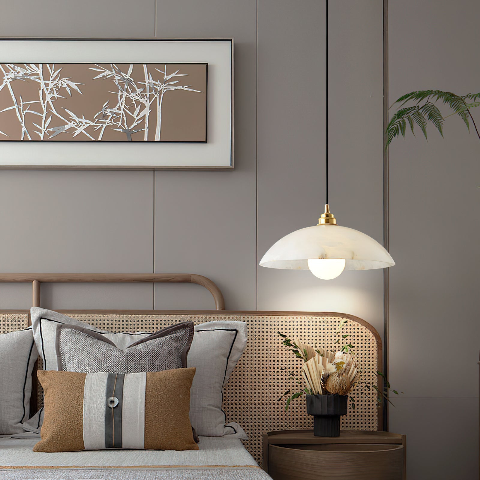 Alabaster Dome Pendant Light | Esilora
