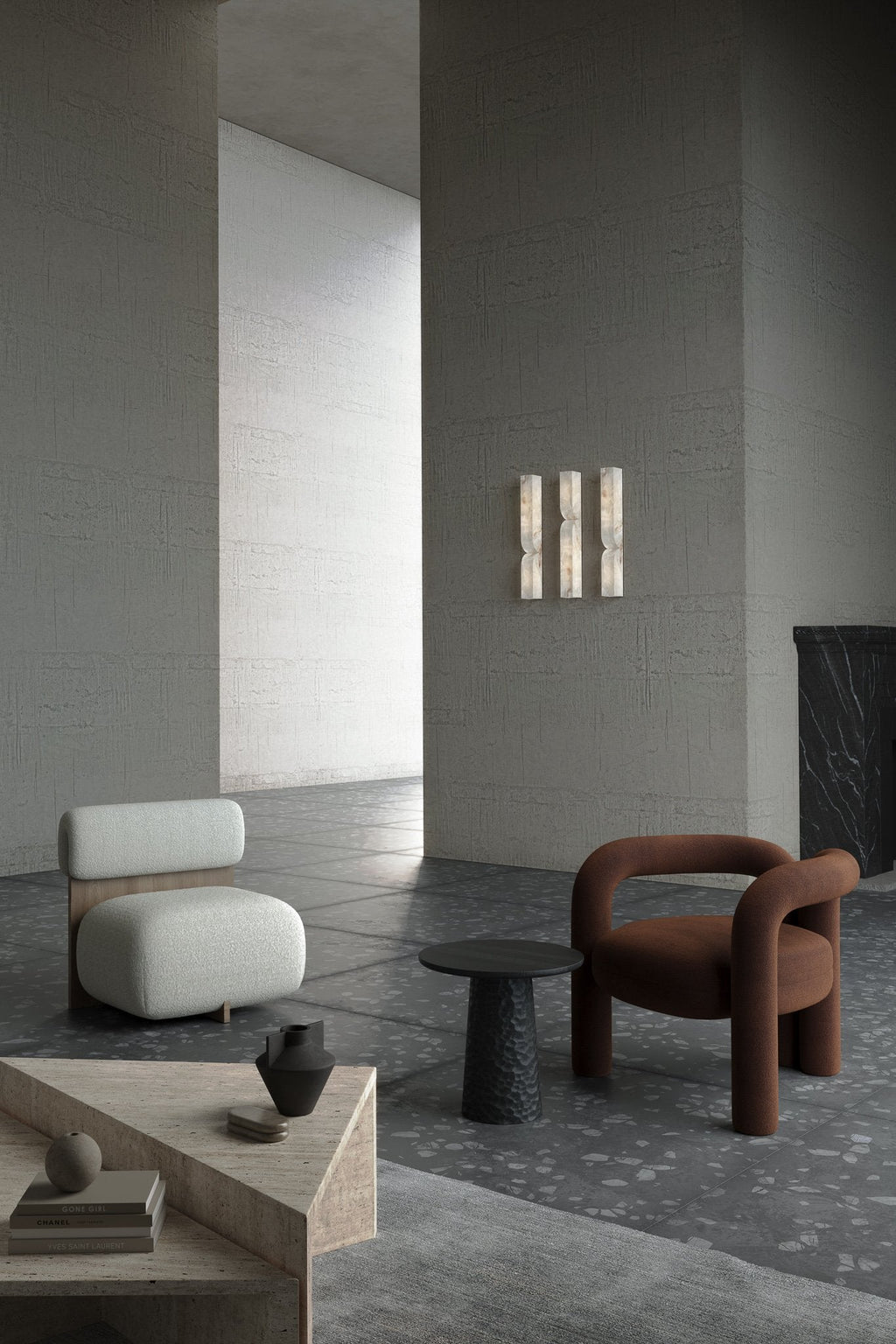 Moderne rechteckige Alabaster-Wandleuchte – Minimalistische Leuchte für Schlafzimmer Flur Wohnzimmer | Esilora